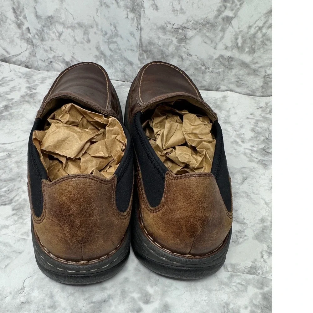 Timberland Mens 79072 Brown Leather Slip On Moc Toe Loafers Shoes Size 13 M